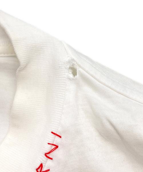 MARNI（マルニ）MARNI (マルニ) ネックロゴTシャツ ホワイト サイズ:44の古着・服飾アイテム