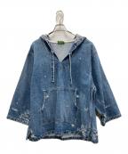 mexipaメキパ）の古着「Selvage Denim damage Mexican Parker」｜インディゴ