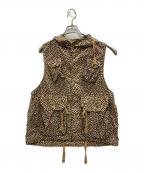 Engineered Garmentsエンジニアドガーメンツ）の古着「FIELD VEST NYLON LEOPARD PRINT」｜ベージュ