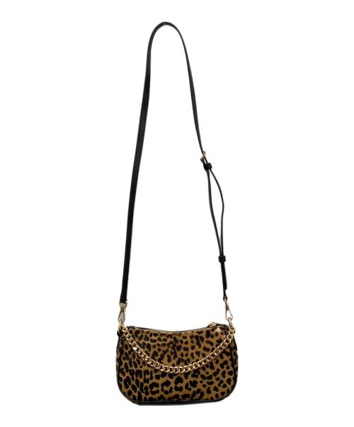 MICHAEL KORS（マイケル・コース）MICHAEL KORS (マイケル・コース) ヒョウ柄スモールクロスボディ ブラウン×ブラックの古着・服飾アイテム