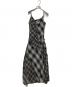 MAISON SPECIAL（メゾンスペシャル）の古着「Plaid Pattern Combination Frill Dress」｜ブラック×ホワイト