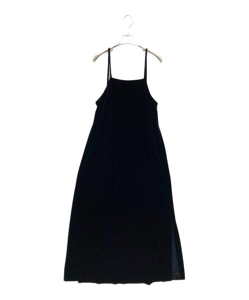 CABAN（キャバン）CABaN (キャバン) ソフトべロア ストラップワンピース ブラック サイズ:Sの古着・服飾アイテム