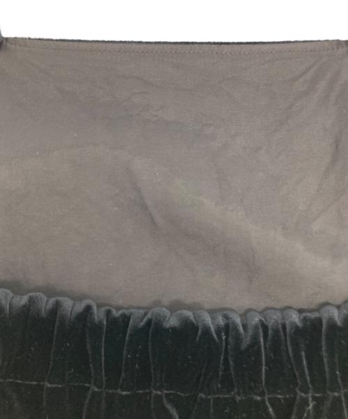 CABAN（キャバン）CABaN (キャバン) ソフトべロア ストラップワンピース ブラック サイズ:Sの古着・服飾アイテム