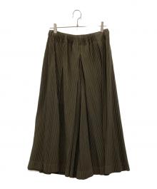 HOMME PLISSE ISSEY MIYAKE（オム プリッセ イッセイ ミヤケ）の古着「プリーツ袴パンツ」｜ブラウン