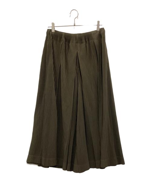 HOMME PLISSE ISSEY MIYAKE（オム プリッセ イッセイ ミヤケ）HOMME PLISSE ISSEY MIYAKE (オム プリッセ イッセイ ミヤケ) プリーツ袴パンツ ブラウン サイズ:2の古着・服飾アイテム