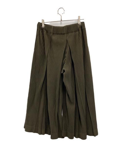 HOMME PLISSE ISSEY MIYAKE（オム プリッセ イッセイ ミヤケ）HOMME PLISSE ISSEY MIYAKE (オム プリッセ イッセイ ミヤケ) プリーツ袴パンツ ブラウン サイズ:2の古着・服飾アイテム