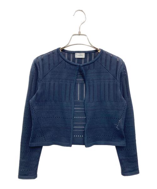 Audire（アウディーレ）Audire (アウディーレ) Milly knit cardigan ネイビー サイズ:Sの古着・服飾アイテム
