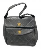 CHANELシャネル）の古着「ココWターンロック マトラッセワンショルダーバッグ」｜ブラック