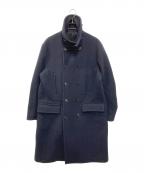 BATEAUX DE SHIPSバトー ドゥ シップス）の古着「ウール メルトン ロングPコート」｜ネイビー