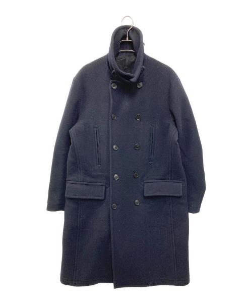 BATEAUX DE SHIPS（バトー ドゥ シップス）BATEAUX DE SHIPS (バトー ドゥ シップス) ウール メルトン ロングPコート ネイビー サイズ:3の古着・服飾アイテム