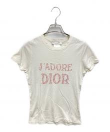 Christian Dior（クリスチャン ディオール）の古着「J′ADORE DIORロゴTシャツ」｜ホワイト