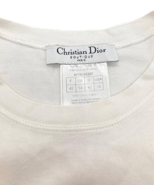 Christian Dior（クリスチャン ディオール）Christian Dior (クリスチャン ディオール) J′ADORE DIORロゴTシャツ ホワイト サイズ:42の古着・服飾アイテム