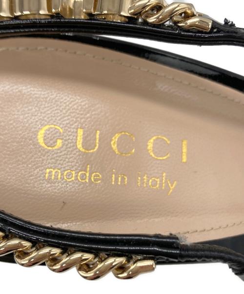 GUCCI（グッチ）GUCCI (グッチ) シニョリーアスリングバックパンプス ブラック サイズ:39の古着・服飾アイテム
