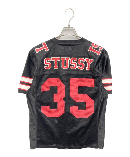 stussy（ステューシー）stussy (ステューシー) フットボールTシャツ ブラック サイズ:Sの古着・服飾アイテム