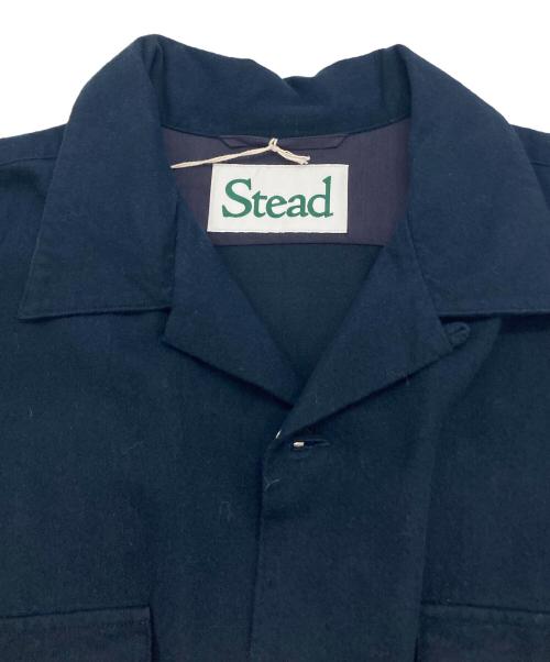 J.S HOMESTEAD（ジャーナルスタンダード ホームステッド）J.S HOMESTEAD (ジャーナルスタンダード ホームステッド) Stead COTTON SUEDE OPEN SHIRT ネイビー サイズ:Mの古着・服飾アイテム
