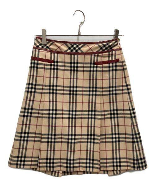 BURBERRY BLUE LABEL（バーバリーロンドンブルーレーベル）BURBERRY BLUE LABEL (バーバリーロンドンブルーレーベル) ノバチェックスカート ベージュ サイズ:36の古着・服飾アイテム