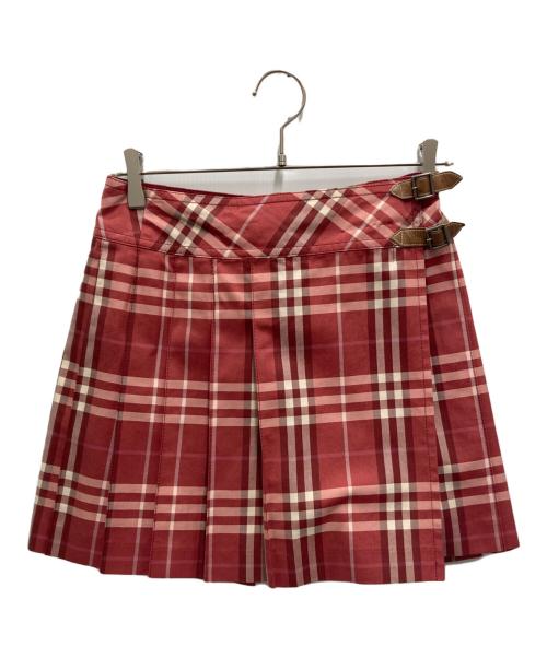BURBERRY（バーバリー）BURBERRY (バーバリー) チェックプリーツスカート ピンク サイズ:36の古着・服飾アイテム