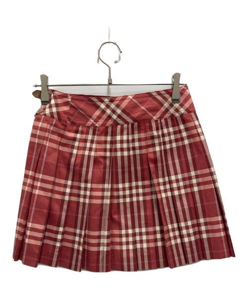 BURBERRY（バーバリー）BURBERRY (バーバリー) チェックプリーツスカート ピンク サイズ:36の古着・服飾アイテム