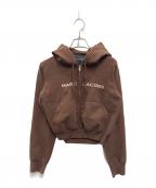 MARC JACOBSマークジェイコブズ）の古着「The Cropped Zip Hoddie」｜ブラウン