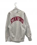 Champion REVERSE WEAVEチャンピオン リバース ウィーブ）の古着「カレッジロゴ両面プリントスウェット」｜グレー