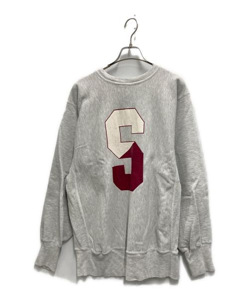 Champion REVERSE WEAVE（チャンピオン リバース ウィーブ）Champion REVERSE WEAVE (チャンピオン リバース ウィーブ) カレッジロゴ両面プリントスウェット グレー サイズ:XLの古着・服飾アイテム