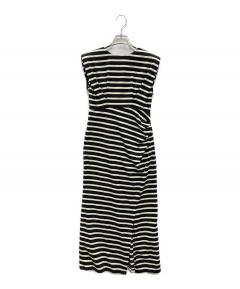 中古・古着通販】sara mallika (サラマリカ) STRIPE JQD GATHER DRESS
