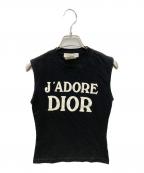 Christian Diorクリスチャン ディオール）の古着「J'ADORE ノースリーブカットソー」｜ブラック