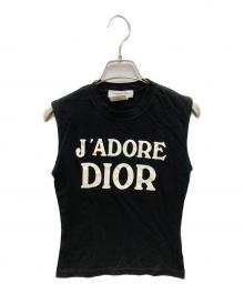 Christian Dior（クリスチャン ディオール）の古着「J'ADORE ノースリーブカットソー」｜ブラック