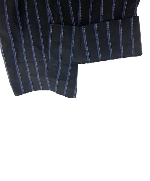 COMME des GARCONS HOMME DEUX（コムデギャルソン オム ドゥ）COMME des GARCONS HOMME DEUX (コムデギャルソン オム ドゥ) ストライプ テーパードパンツ ブラック サイズ:Mの古着・服飾アイテム