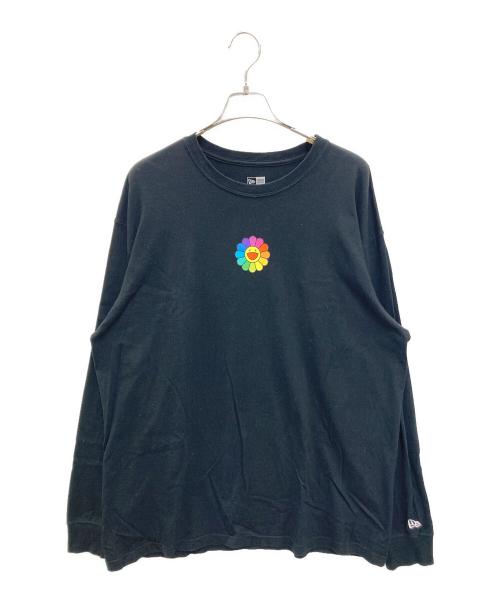 New Era（ニューエラ）New Era (ニューエラ) 村上隆 (ムラカミタカシ) フラワープリントカットソー ブラック サイズ:XXLの古着・服飾アイテム