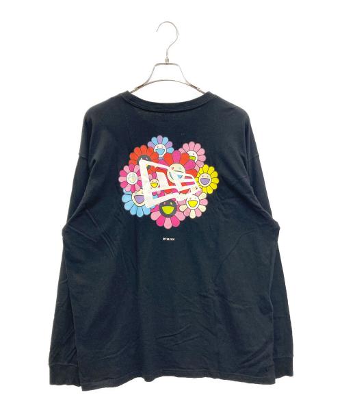 New Era（ニューエラ）New Era (ニューエラ) 村上隆 (ムラカミタカシ) フラワープリントカットソー ブラック サイズ:XXLの古着・服飾アイテム