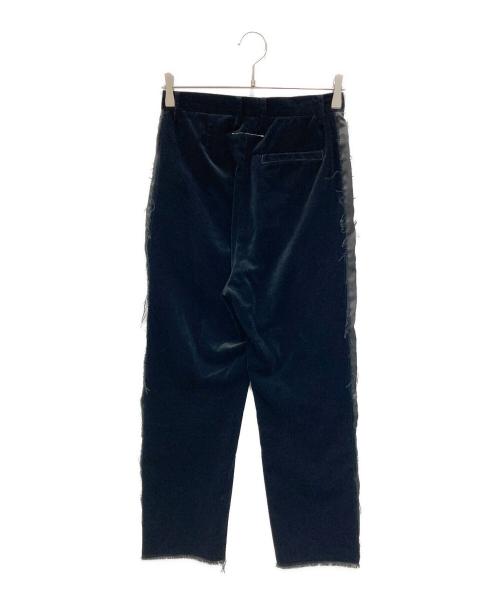 MM6 Maison Margiela（エムエムシックスメゾンマルジェラ）MM6 Maison Margiela (エムエムシックスメゾンマルジェラ) サイドライン ストレートワイドパンツ ブラック サイズ:38の古着・服飾アイテム