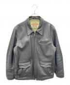 AVIREXアヴィレックス）の古着「レザージャケット」｜ブラック