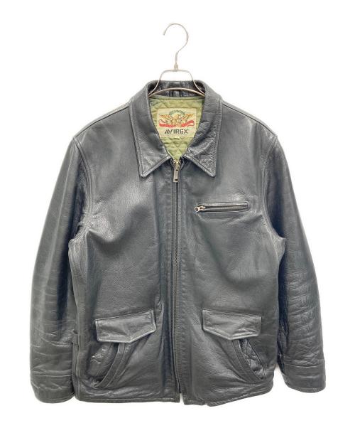 AVIREX（アヴィレックス）AVIREX (アヴィレックス) レザージャケット ブラック サイズ:Mの古着・服飾アイテム