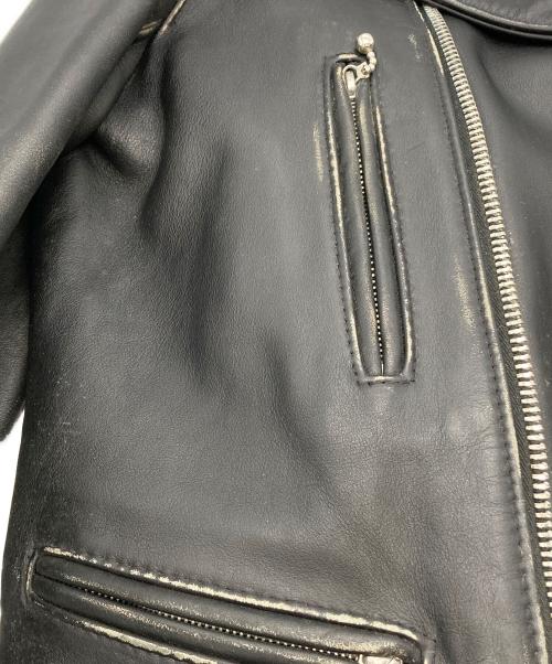 Lewis Leathers（ルイスレザース）Lewis Leathers (ルイスレザース) COMME des GARCONS (コムデギャルソン) ライトニングダブルライダースジャケット ブラック サイズ:38の古着・服飾アイテム