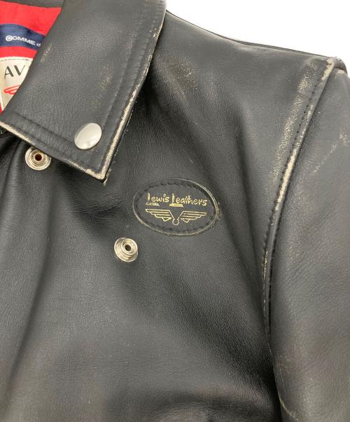 Lewis Leathers（ルイスレザース）Lewis Leathers (ルイスレザース) COMME des GARCONS (コムデギャルソン) ライトニングダブルライダースジャケット ブラック サイズ:38の古着・服飾アイテム