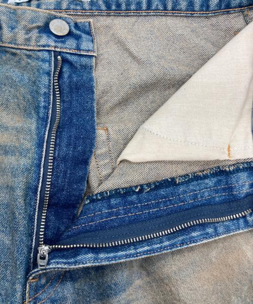 NVRFRGT（ネヴァーフォーゲット）NVRFRGT (ネヴァーフォーゲット) 3D ツイステッド ワイド レッグ ジーンズ デニム パンツ インディゴ サイズ:2の古着・服飾アイテム