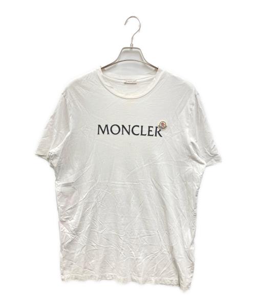 MONCLER（モンクレール）MONCLER (モンクレール) Flocked Logo Patch Vintage Cotton Tee ホワイト サイズ:XLの古着・服飾アイテム