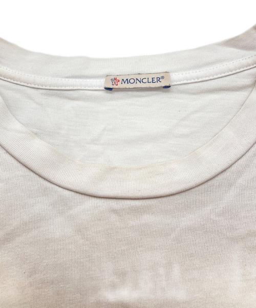 MONCLER（モンクレール）MONCLER (モンクレール) Flocked Logo Patch Vintage Cotton Tee ホワイト サイズ:XLの古着・服飾アイテム