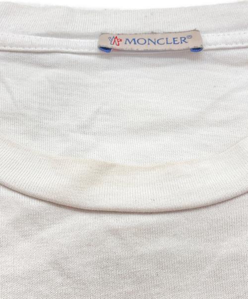MONCLER（モンクレール）MONCLER (モンクレール) Flocked Logo Patch Vintage Cotton Tee ホワイト サイズ:XLの古着・服飾アイテム