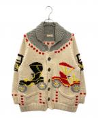 Barbara RobertsBarbara Roberts）の古着「［古着］カウチンニットカーディガン」｜グレー