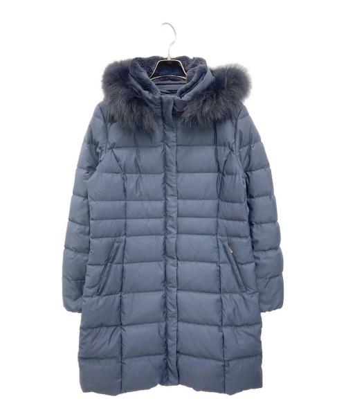 INDIVI（インディヴィ）INDIVI (インディヴィ) ロングダウンコート ネイビー サイズ:40の古着・服飾アイテム