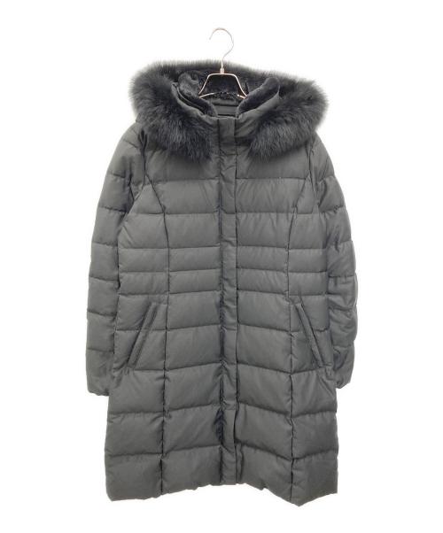 INDIVI（インディヴィ）INDIVI (インディヴィ) ダウンコート ブラック サイズ:40の古着・服飾アイテム