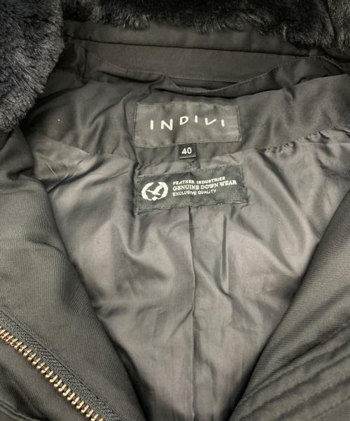 INDIVI（インディヴィ）INDIVI (インディヴィ) ダウンコート ブラック サイズ:40の古着・服飾アイテム