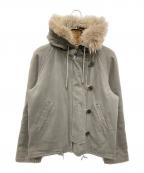 ARMY YVES SALOMONイヴサロモンアーミー）の古着「ラビットファーライナー付ミリタリージャケット」｜グレー