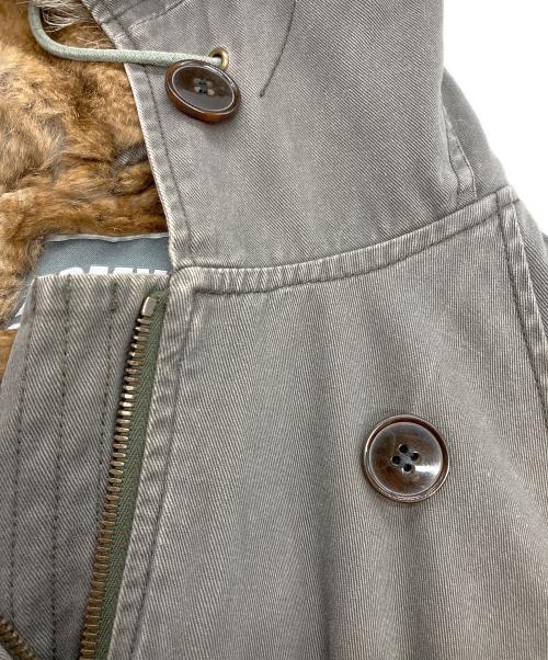 ARMY YVES SALOMON（イヴサロモンアーミー）ARMY YVES SALOMON (イヴサロモンアーミー) ラビットファーライナー付ミリタリージャケット グレー サイズ:36の古着・服飾アイテム