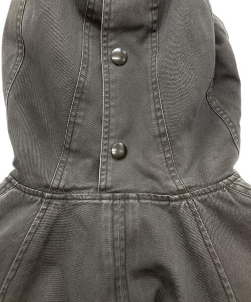 ARMY YVES SALOMON（イヴサロモンアーミー）ARMY YVES SALOMON (イヴサロモンアーミー) ラビットファーライナー付ミリタリージャケット グレー サイズ:36の古着・服飾アイテム