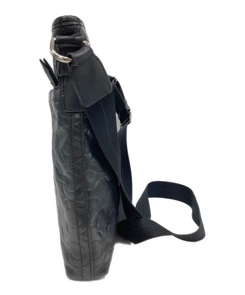 COACH（コーチ）COACH (コーチ) Art Leather Flat Crossbody Satchel ブラックの古着・服飾アイテム