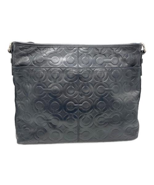 COACH（コーチ）COACH (コーチ) Art Leather Flat Crossbody Satchel ブラックの古着・服飾アイテム