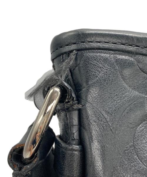 COACH（コーチ）COACH (コーチ) Art Leather Flat Crossbody Satchel ブラックの古着・服飾アイテム